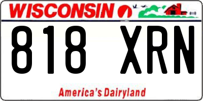 WI license plate 818XRN
