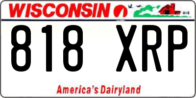 WI license plate 818XRP