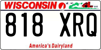 WI license plate 818XRQ