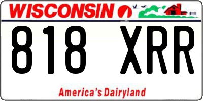 WI license plate 818XRR