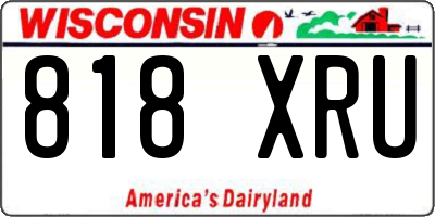 WI license plate 818XRU