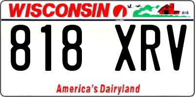 WI license plate 818XRV