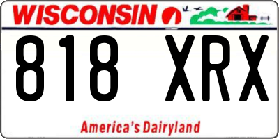 WI license plate 818XRX