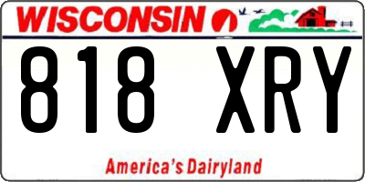 WI license plate 818XRY