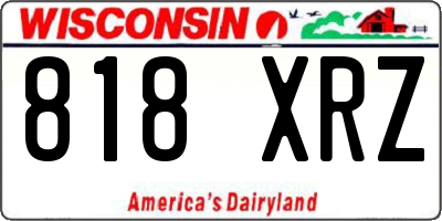 WI license plate 818XRZ