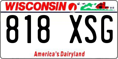 WI license plate 818XSG
