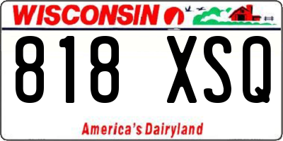 WI license plate 818XSQ