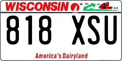 WI license plate 818XSU