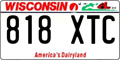 WI license plate 818XTC
