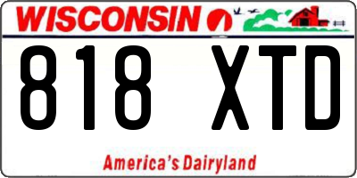 WI license plate 818XTD