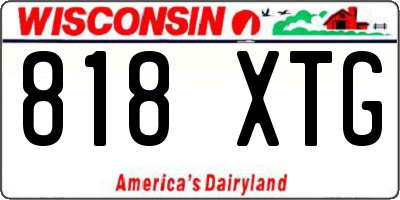 WI license plate 818XTG