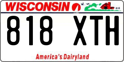 WI license plate 818XTH