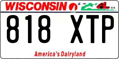 WI license plate 818XTP