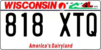 WI license plate 818XTQ