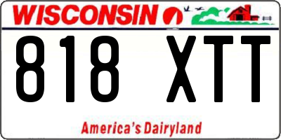 WI license plate 818XTT