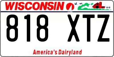 WI license plate 818XTZ