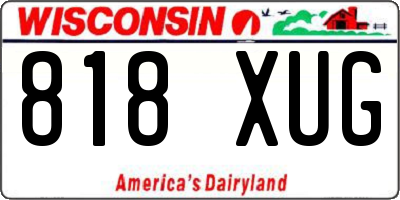 WI license plate 818XUG