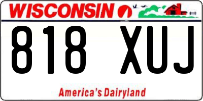 WI license plate 818XUJ