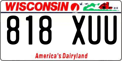 WI license plate 818XUU