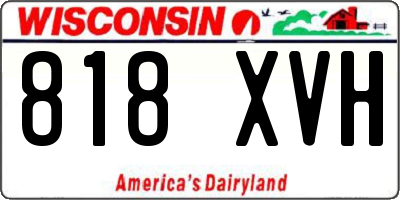 WI license plate 818XVH