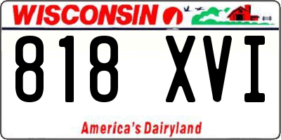 WI license plate 818XVI