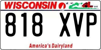 WI license plate 818XVP