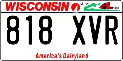 WI license plate 818XVR
