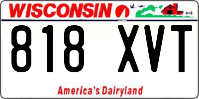 WI license plate 818XVT