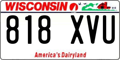 WI license plate 818XVU