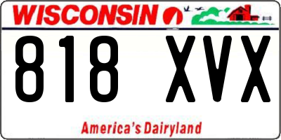 WI license plate 818XVX