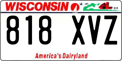 WI license plate 818XVZ