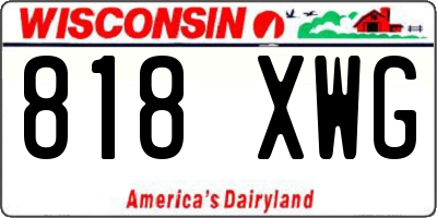 WI license plate 818XWG