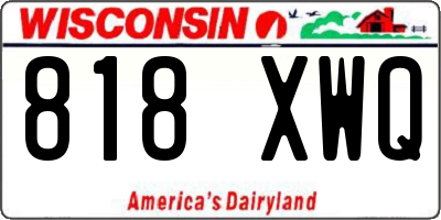 WI license plate 818XWQ