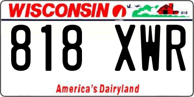 WI license plate 818XWR