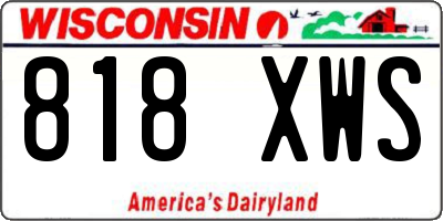 WI license plate 818XWS