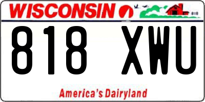 WI license plate 818XWU