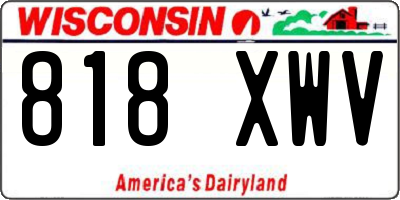 WI license plate 818XWV