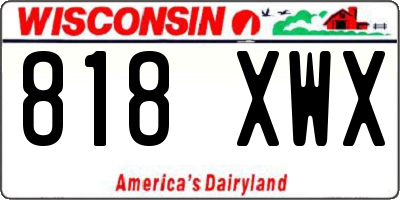 WI license plate 818XWX