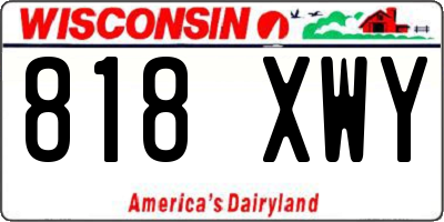 WI license plate 818XWY