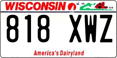 WI license plate 818XWZ