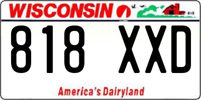 WI license plate 818XXD