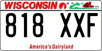 WI license plate 818XXF