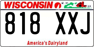 WI license plate 818XXJ