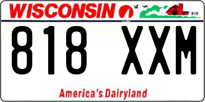 WI license plate 818XXM