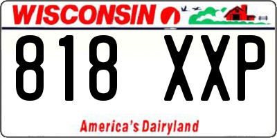 WI license plate 818XXP