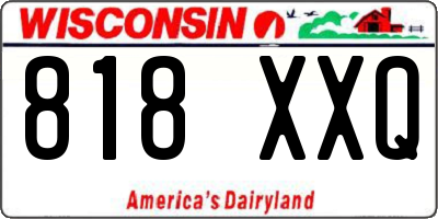 WI license plate 818XXQ
