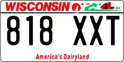 WI license plate 818XXT