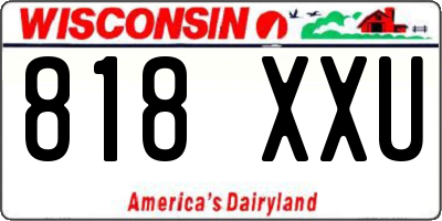 WI license plate 818XXU