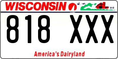 WI license plate 818XXX