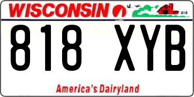 WI license plate 818XYB